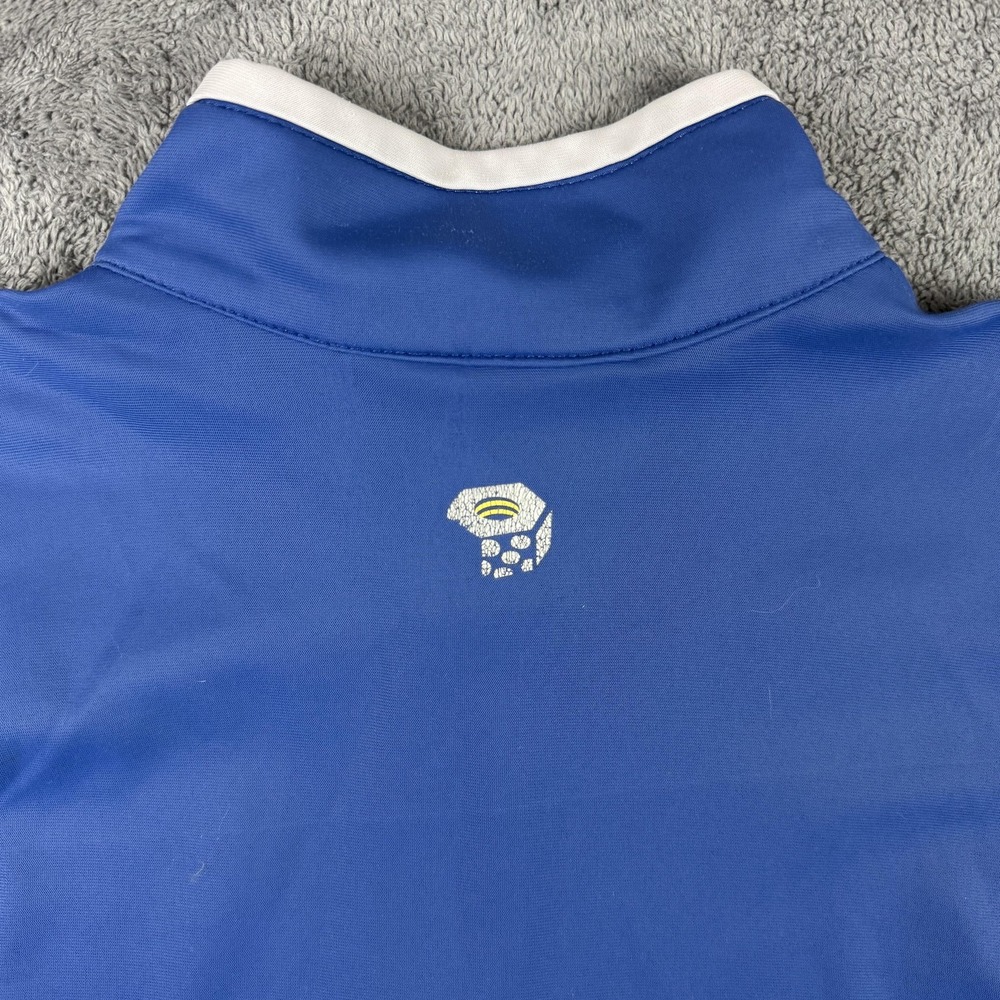Mountain Hardwear Pullover Mens Medium Blue 1/4 Zip Made in USA Fleece Pocket - Picture 5 of 10